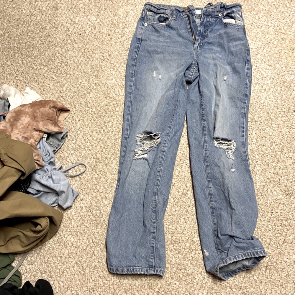 Ripped mom jeans